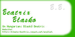 beatrix blasko business card