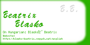 beatrix blasko business card